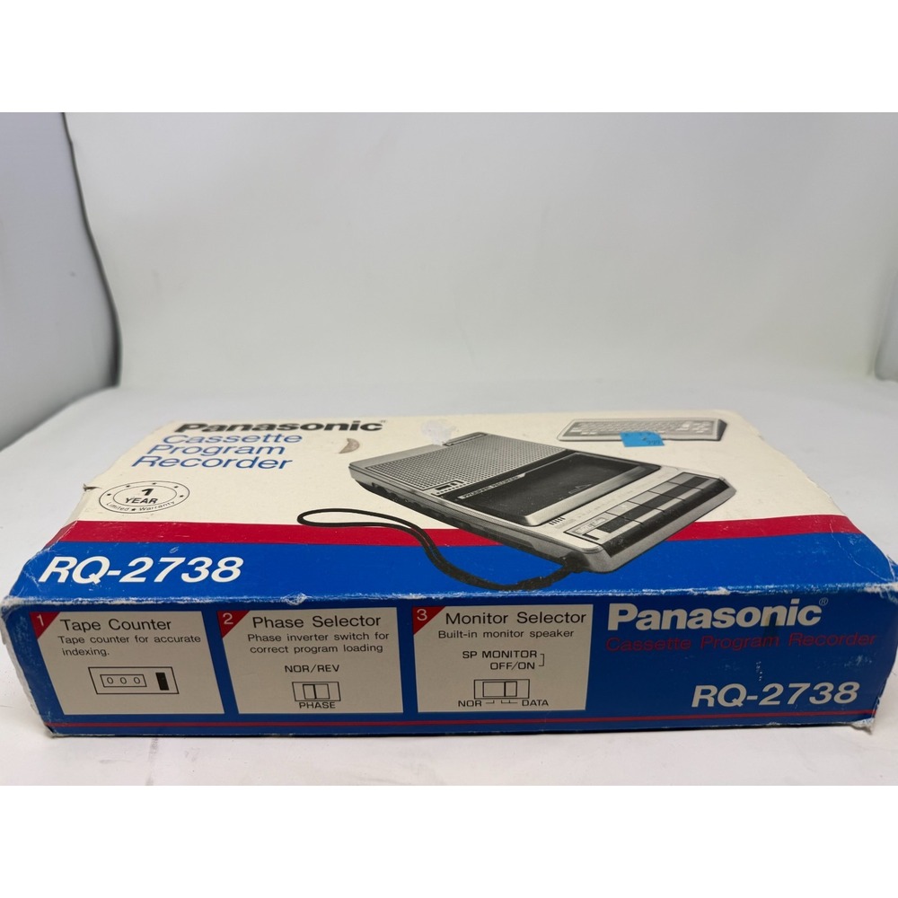 Vintage Panasonic RQ-2738 Computer Program Cassette Recorder Box Tested Works - Picture 2 of 11